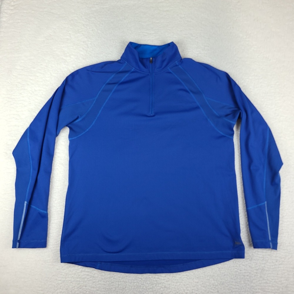 REI Coop Sweater Mens XL Blue Solid Performance Sweatshirt Golf